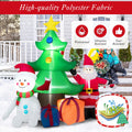 Light-Up Christmas Tree & Santa Inflatable, 7.2 ft