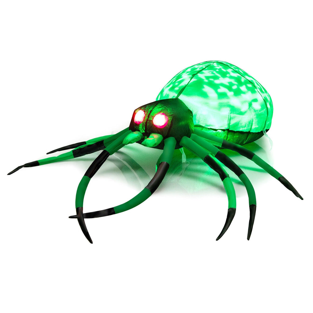 Halloween Spider Inflatable with Cobweb & LEDs