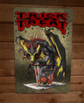 Trick or Treat Wicked Dragon Metal Sign