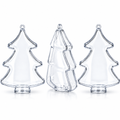 Clear Fillable Christmas Tree Ornaments, Set of 3