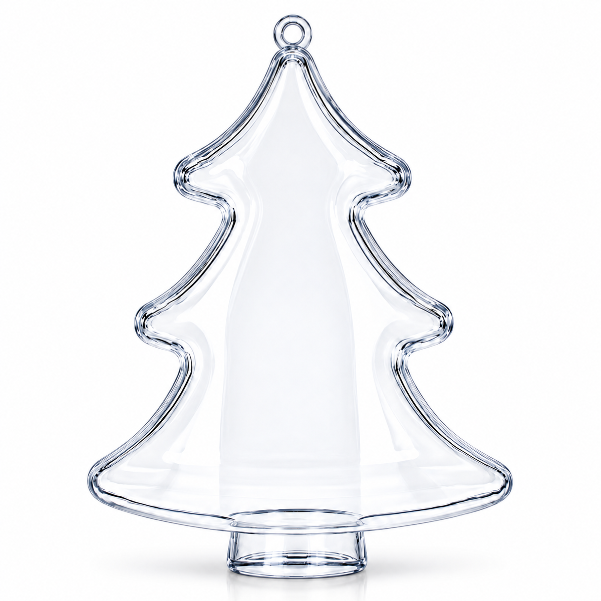 Clear Fillable Christmas Tree Ornaments, Set of 3
