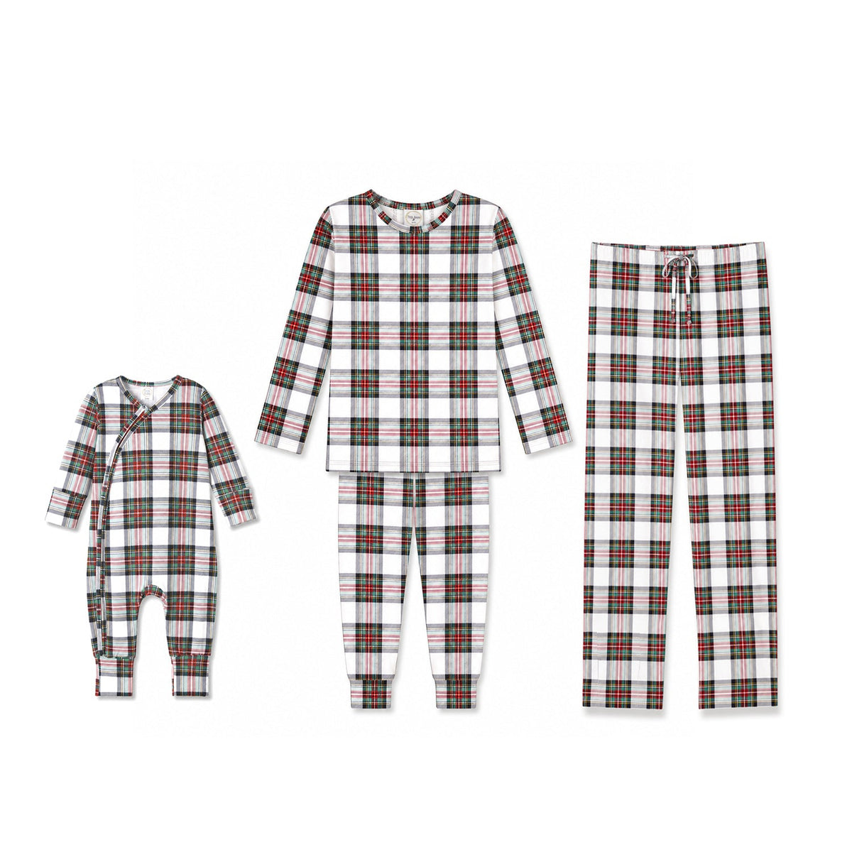 Christmas Plaid Matching Family Bamboo Pajamas