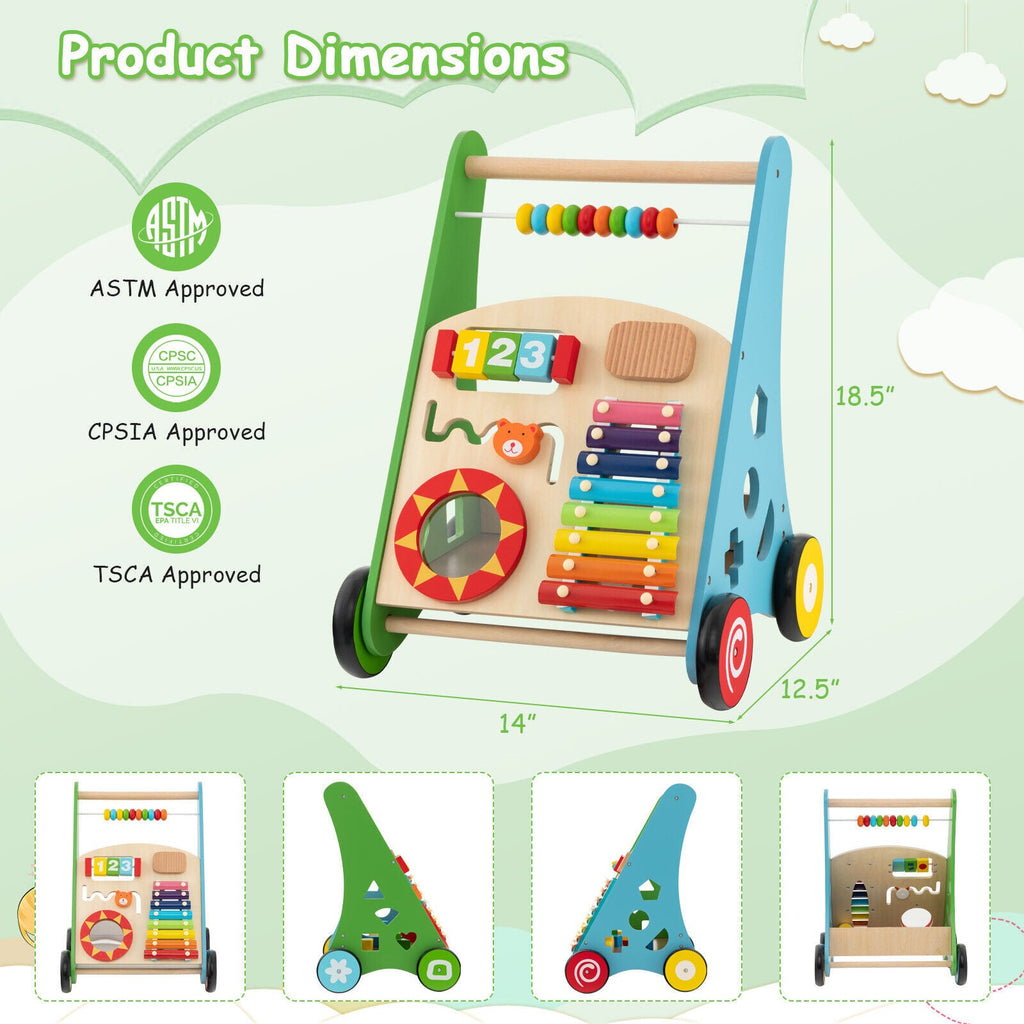 Toddler Push Walker Activity Center Toy