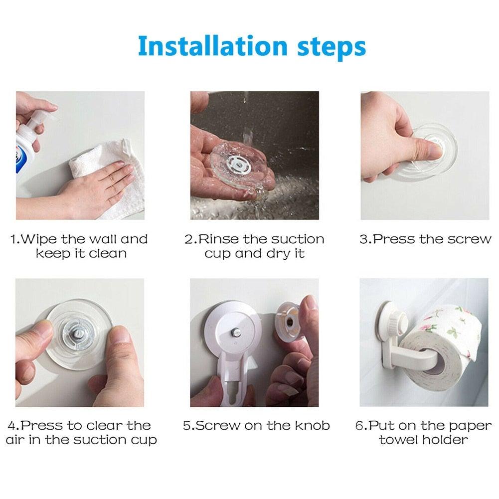 Toilet Paper Holder Super Storage Suction