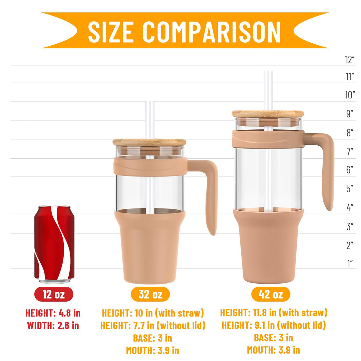 Tronco 40 oz Glass Tumbler with