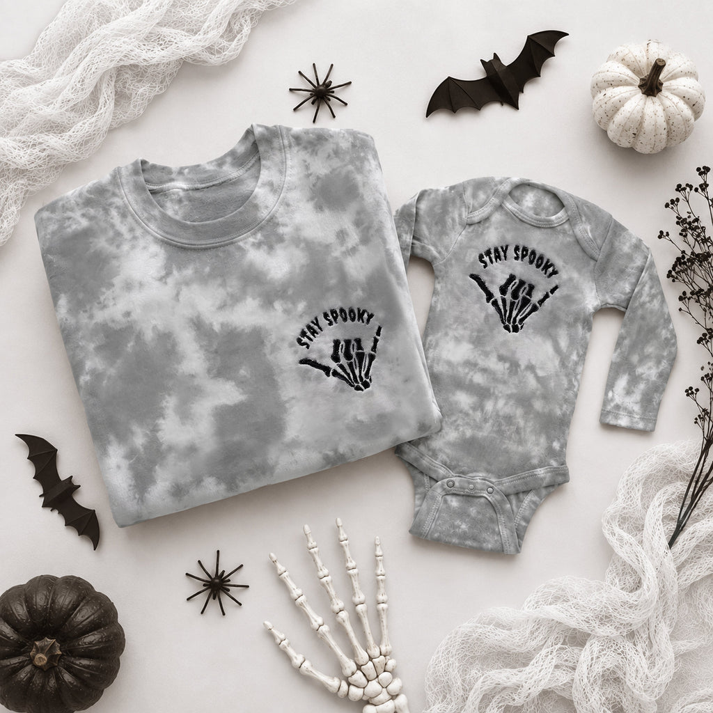 Stay Spooky Tie-Dye Family Halloween Outfits